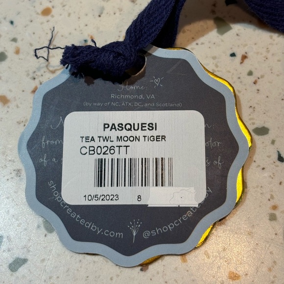 Moon Tiger Tea Towel by Artist Laura Marr - Picture 7 of 11